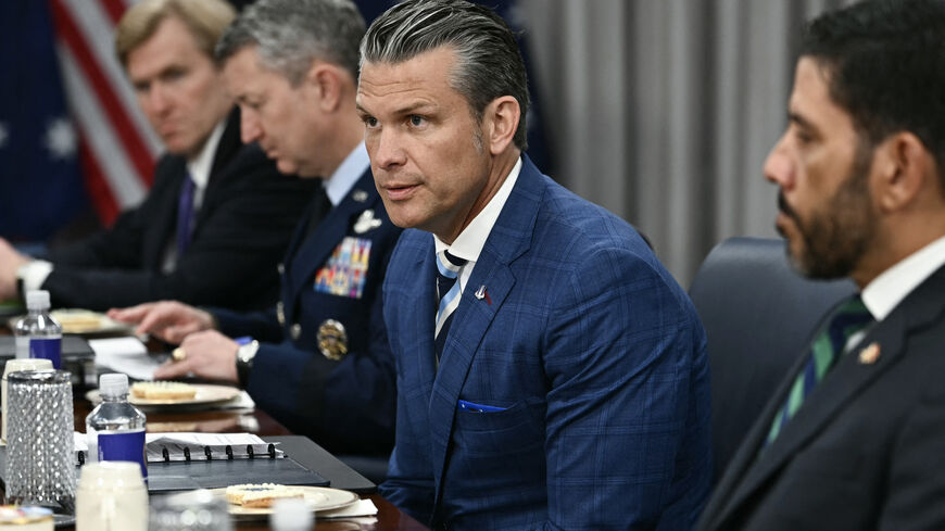 US Secretary of Defense Pete Hegseth speaks during a meeting with Australia's Deputy Prime Minister and Minister of Defence Richard Marles at the Pentagon in Washington, DC, on September 2, 2026. (Photo by Kent NISHIMURA / AFP via Getty Images)