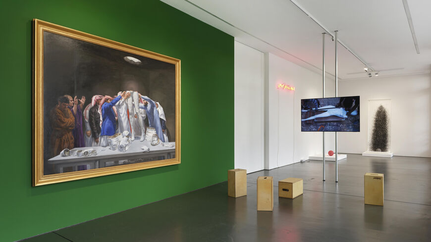 A view of ‘The Image is a Public Menace’ by Abdulnasser Gharem at Nagel Draxler Galerie. (Photo courtesy of Galerie Nagel Draxler)