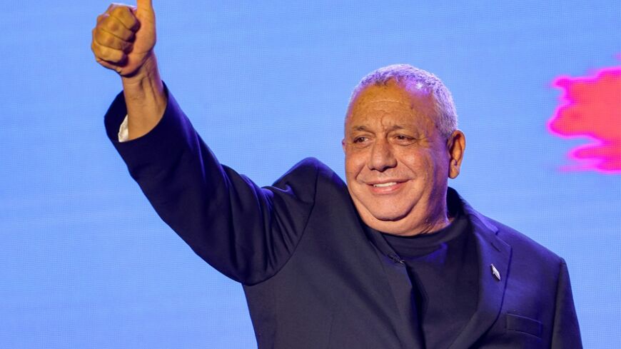 Gadi Eisenkot, former Israeli army chief of staff and top contender to be prime minister, speaks in Glilot north of Tel Aviv on October 13, 2026
