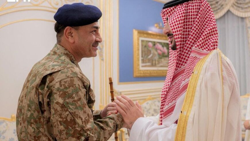 FILE PHOTO: Saudi Defense Minister Prince Khalid bin Salman bin Abdulaziz Al Saud meets Pakistan's Chief of the Defence Forces and Chief of Army Staff Field Marshal Asim Munir, in Riyadh