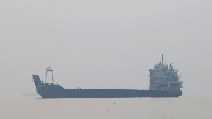 Vessels in the Strait of Hormuz near the beach of Bandar Abbas