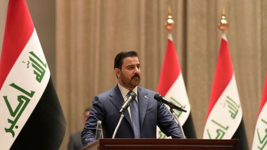 Iraqi Prime Minister Ali al-Zaidi attends a parliamentary session to approve the remaining members of his cabinet, in Baghdad