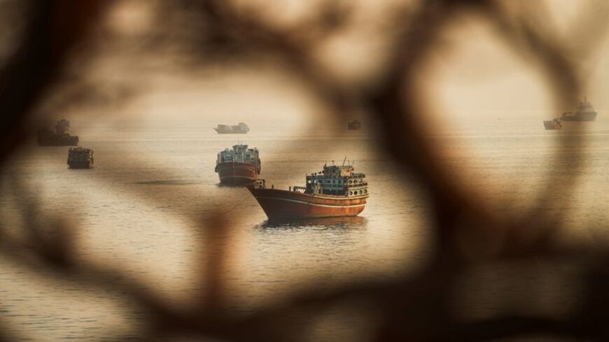 Vessels at the Strait of Hormuz, as seen from Musandam