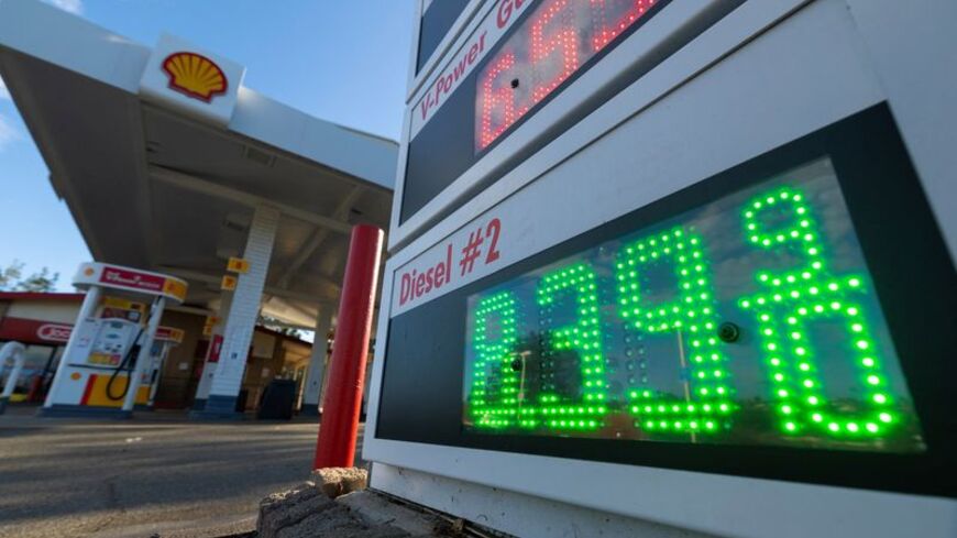 The current price of diesel fuel is displayed, in California