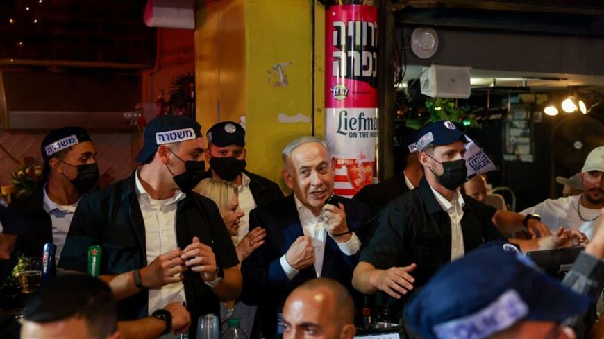 Israeli Prime Minister Netanyahu tours Mahane Yehuda market ahead of national election, in Jerusalem