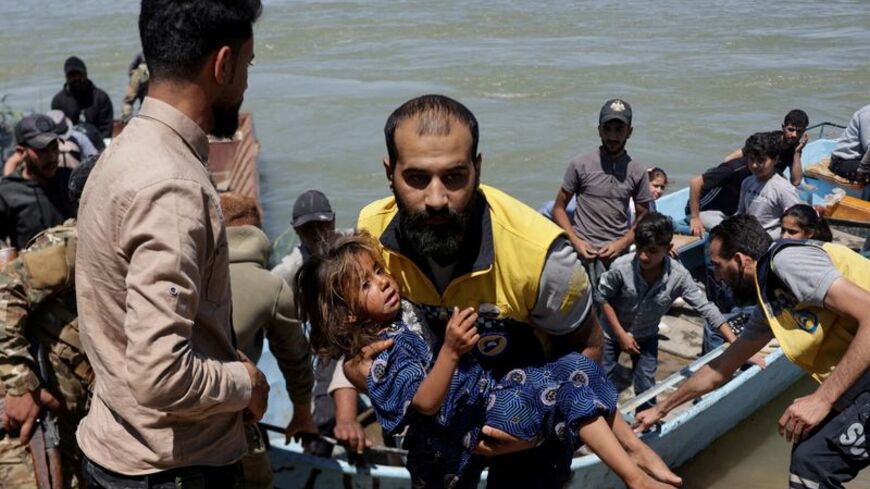 FILE PHOTO: Euphrates flooding in Deir al-Zor