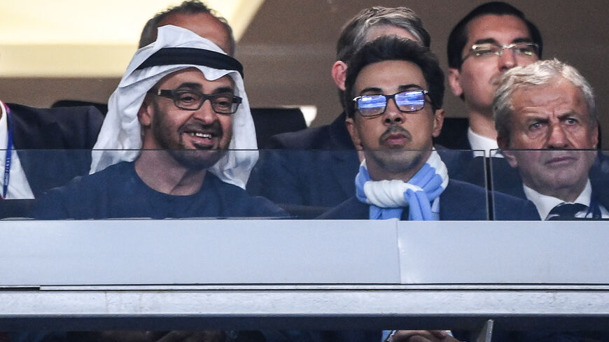 UAE President Sheikh Mohamed bin Zayed and Manchester City's Emirati owner and UAE Vice President Sheikh Mansour bin Zayed