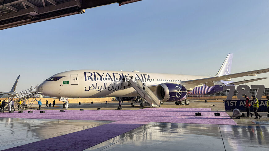 A Boeing 787-9 Dreamliner aircraft of Saudi airline Riyadh Air is pictured on the tarmac at King Khalid International Airport, Riyadh, Saudi Arabia, June 7, 2026.