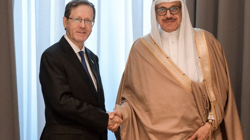 Israeli President Isaac Herzog met with Bahraini Foreign Minister Abdullatif bin Rashid Al-Zayani 
