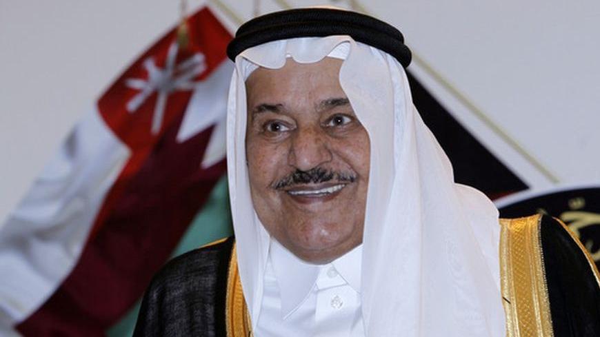 Saudi Crown Prince and Interior Minister Prince Nayef bin Abdul-Aziz smiles before a Gulf Cooperation Council (GCC) interior ministers meeting in Riyadh May 2, 2012. REUTER/Fahad Shadeed (SAUDI ARABIA - Tags: POLITICS ROYALS)