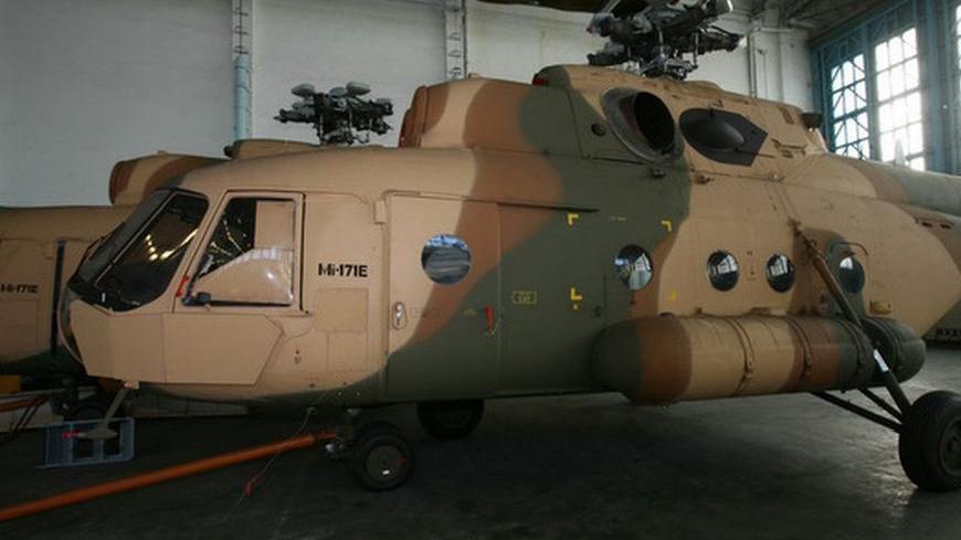 One of the Russian-made Mi-17 helicopters purchased by Alabama-based Defense Technology Inc (DTI) is seen in Ulan Ude, Russia in this picture taken January 3, 2011. Defense Technology Inc. (DTI), a privately-held company with annual sales of around $70 million, supplied four of the Russian-built helicopters to the U.S. Navy for $43 million in late 2009, delivering the aircraft in 46 days. It submitted a bid last August to sell the Navy 21 more aircraft. But the Navy abruptly canceled the competition last ye