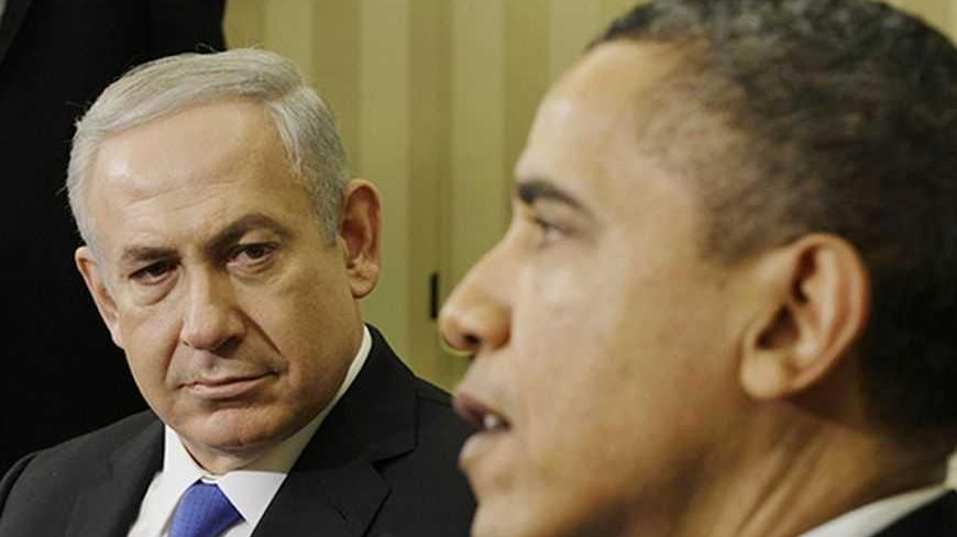 U.S. President Barack Obama meets with Israel's Prime Minister Benjamin Netanyahu in the Oval Office of the White House in Washington, March 5, 2012.      REUTERS/Jason Reed   (UNITED STATES - Tags: POLITICS TPX IMAGES OF THE DAY)