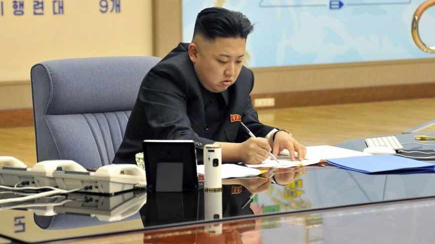 North Korean leader Kim Jong-un presides over an urgent operation meeting on the Korean People's Army Strategic Rocket Force's performance of duty for firepower strike at the Supreme Command in Pyongyang, early March 29, 2013, in this picture released by the North's official KCNA news agency on Friday. North Korea put its rocket units on standby on Friday to attack U.S. military bases in South Korea and the Pacific, after the United States flew two nuclear-capable stealth bombers over the Korean peninsula i