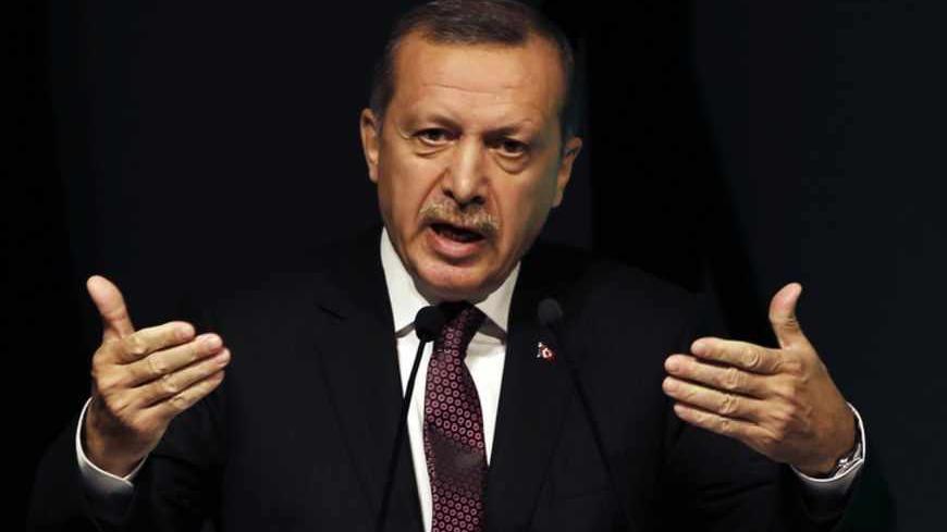 Turkey's Prime Minister Tayyip Erdogan makes a speech during the Global Alcohol Policy Symposium in Istanbul April 26, 2013. REUTERS/Murad Sezer (TURKEY - Tags: HEALTH POLITICS) - RTXZ13M