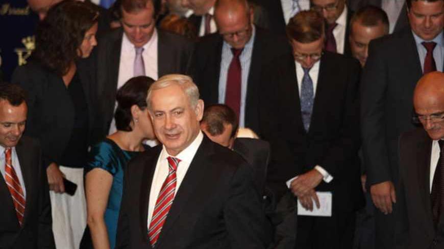 Israeli Prime Minister Benjamin Netanyahu arrives to his annual meeting with European Union member state ambassadors on October 16, 2012 in Jerusalem. AFP PHOTO/GALI TIBBON        (Photo credit should read GALI TIBBON/AFP/Getty Images)