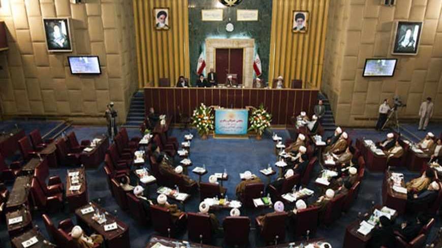 EDITORS' NOTE: Reuters and other foreign media are subject to Iranian restrictions on leaving the office to report, film or take pictures in Tehran.

Former Iranian president Akbar Hashemi Rafsanjani gives the opening speech during Iran's Assembly of Experts' biannual meeting in Tehran March 8, 2011. Rafsanjani lost his position on Tuesday as head of an important state clerical body after hardliners criticised him for being too close to the reformist opposition. REUTERS/Raheb Homavandi (IRAN - Tags: POLITIC