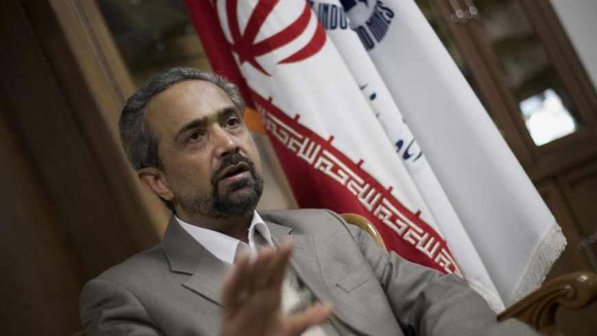 Mohammad Nahavandian, head of Iran's Chamber of Commerce, speaks during an interview with Reuters in his office in Tehran February 20, 2010. Western-backed sanctions on Iran to crimp its disputed nuclear activities will not have the desired impact as the country increasingly turns to Asian and regional countries, Nahavandian said. To match interview IRAN-ECONOMY/SANCTIONS REUTERS/Morteza Nikoubazl (IRAN - Tags: POLITICS BUSINESS) - RTR2ALV5