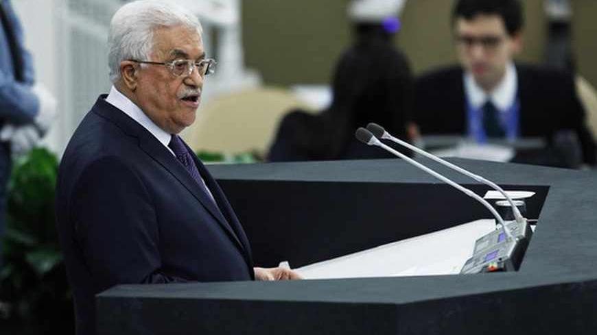 Palestinian President Mahmoud Abbas addresses the 68th United Nations General Assembly at U.N. headquarters in New York, September 26, 2013. REUTERS/Eduardo Munoz (UNITED STATES - Tags: POLITICS) - RTX140YE