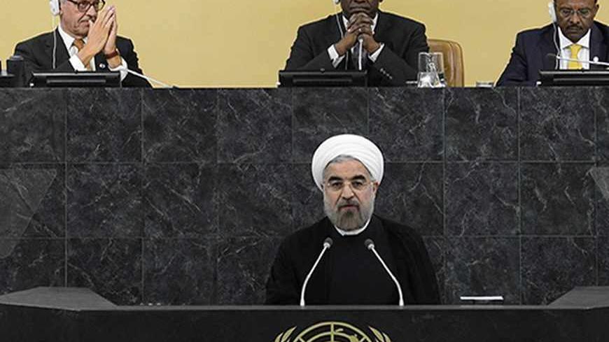 Iranian President Hassan Rouhani addresses the 68th United Nations General Assembly at UN headquarters in New York, September 24, 2013.   REUTERS/Brendan McDermid (UNITED STATES  - Tags: POLITICS)   - RTX13YDW