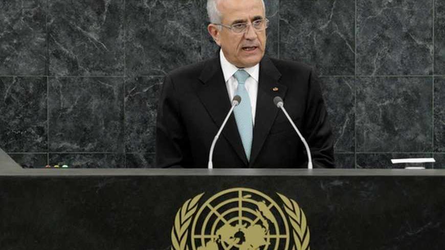 Lebanon's President Michel Sleiman addresses the 68th United Nations General Assembly at UN headquarters in New York, September 24, 2013.    REUTERS/Justin Lane/Pool  (UNITED STATES  - Tags: POLITICS)   - RTX13YDY