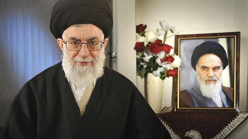EDITORS' NOTE: Reuters and other foreign media are subject to Iranian restrictions on their ability to film or take pictures in Tehran. 

Iran's Supreme Leader Ayatollah Ali Khamenei sits next to a portrait of late leader Ayatollah Ruhollah Khomeini while taking part in a television live programme in Tehran on the occasion of the Iranian New Year March 21, 2011. REUTERS/Leader.ir/Handout (IRAN - Tags: POLITICS PROFILE) THIS IMAGE HAS BEEN SUPPLIED BY A THIRD PARTY. IT IS DISTRIBUTED, EXACTLY AS RECEIVED BY 
