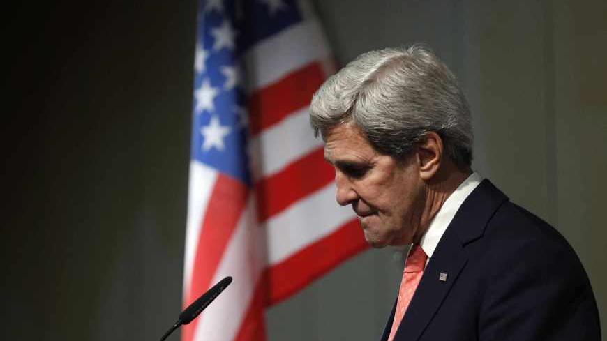 U.S. Secretary of State John Kerry speaks at a news conference at the end of the Iranian nuclear talks in Geneva November 10, 2013. Kerry said on Sunday that world powers had come closer during negotiations with Iran in Geneva to a deal on reining in its nuclear programme and that "with good work" the goal could be reached. REUTERS/Jason Reed   (SWITZERLAND - Tags: POLITICS) - RTX157AB