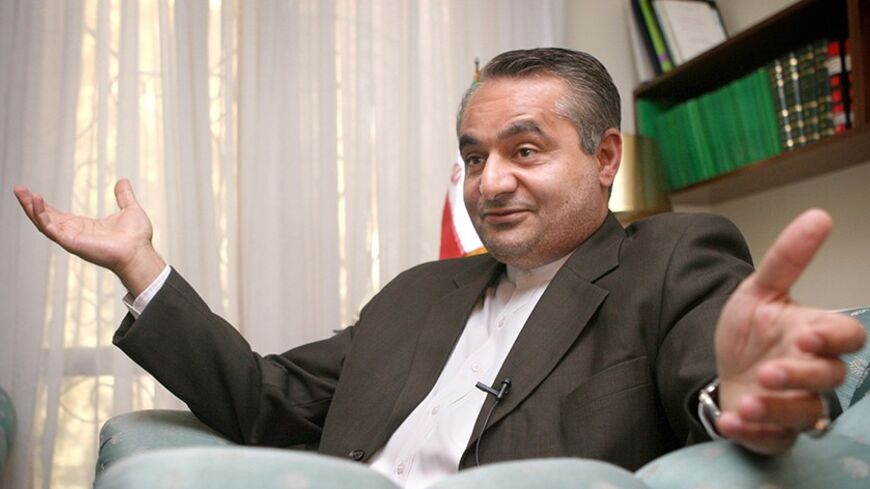 Mousavian, head of foreign policy committee at Iran's Supreme National Security Council talks with Reuters during an interview in Tehran.  Hossein Mousavian, head of the foreign policy committee at Iran's Supreme National Security Council talks with Reuters during an interview in Tehran October 9, 2004. Iran has earlier rejected the American proposal of supplying the country with nuclear fuel for power generation if Iran abandons its own fuel-making capability, saying it would be "irrational" for Iran to je