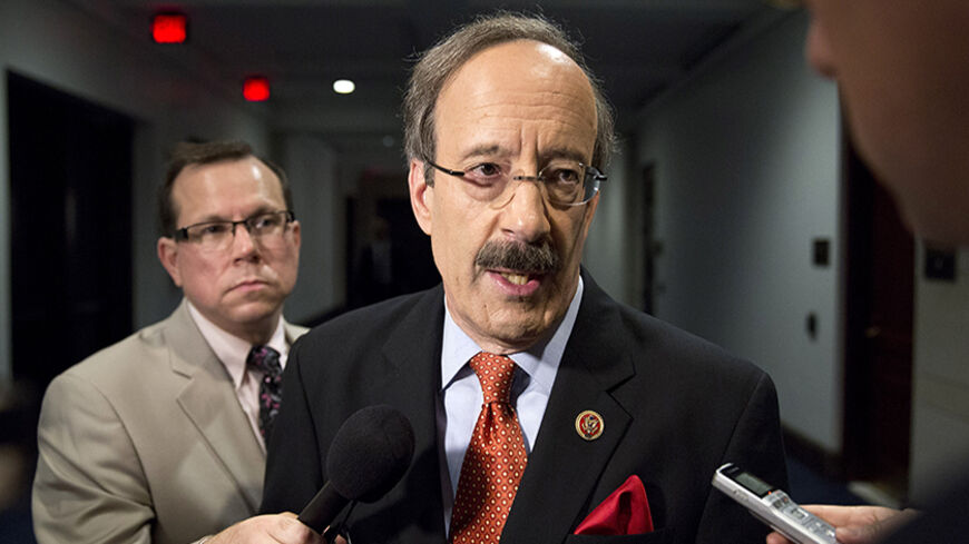 U.S. Representative Eliot Engel (D-NY) speaks to the media before attending a closed meeting for members of Congress on the situation in Syria at the U.S. Capitol in Washington September 1, 2013. REUTERS/Joshua Roberts    (UNITED STATES - Tags: POLITICS CONFLICT) - RTX133XB