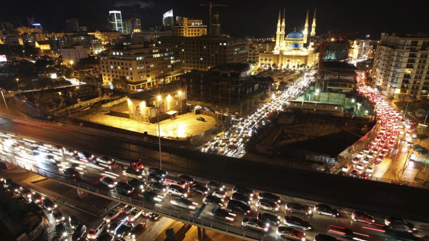 Heavy traffic fills the streets in downtown Beirut ahead of Christmas week December 19, 2012. Picture taken December 19, 2012. REUTERS/Hasan Shaaban  (LEBANON - Tags: CITYSCAPE) - RTR3BRVK