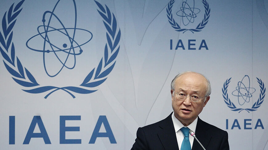 International Atomic Energy Agency (IAEA) Director General Yukiya Amano addresses a news conference after a board of governors meeting at the IAEA headquarters in Vienna June 2, 2014. The head of the U.N. nuclear watchdog said on Monday Iran's engagement with the IAEA in recent months had helped it "gain a better understanding" of Tehran's disputed nuclear programme.  REUTERS/Heinz-Peter Bader (AUSTRIA - Tags: POLITICS ENERGY) - RTR3RU6Y