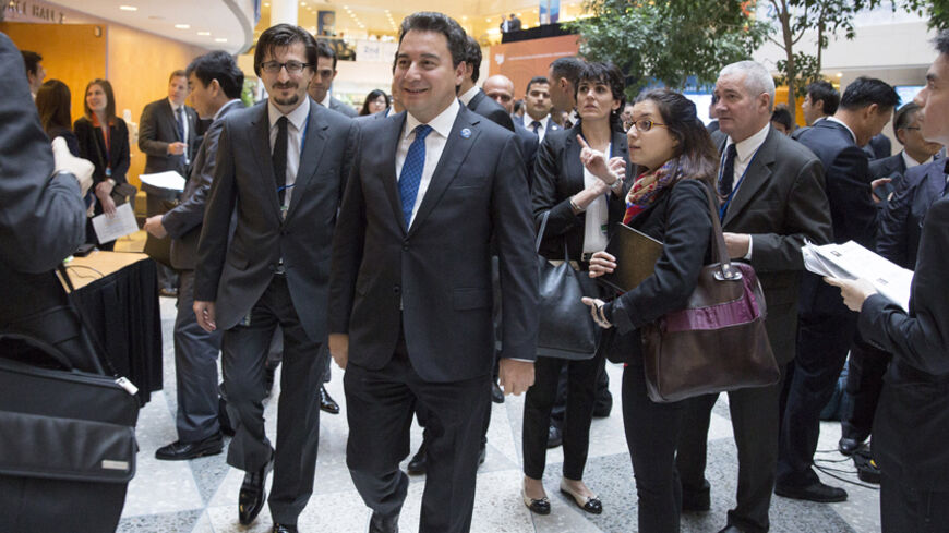 Turkey's Deputy Prime Minister Ali Babacan arrives for a G-20 finance ministers meeting during the World Bank/IMF annual meetings in Washington October 10, 2014. REUTERS/Joshua Roberts (UNITED STATES - Tags: POLITICS BUSINESS) - RTR49Q12