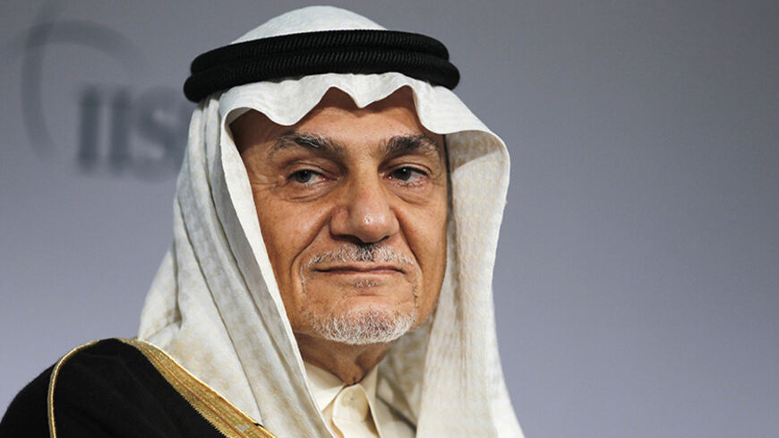 Former Head of Saudi intelligence and current Saudi King Faisal Center for Research and Islamic Studies Chairman Prince Turki Al Faisal Al Saud attends a close session meeting at the IISS Regional Security Summit - The Manama Dialogue in Manama, December 8, 2013. REUTERS/Hamad I Mohammed (BAHRAIN - Tags: POLITICS MILITARY HEADSHOT ROYALS) - RTX169HJ