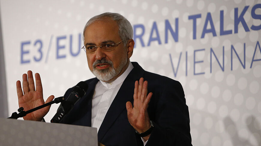 Iranian Foreign Minister Javad Zarif addresses a news conference after a meeting in Vienna November 24, 2014. Iran and six powers failed for a second time this year on Monday to resolve their 12-year dispute over Tehran's nuclear ambitions and gave themselves seven more months to overcome the deadlock that has prevented them from clinching an historic deal.       REUTERS/Leonhard Foeger (AUSTRIA - Tags: POLITICS ENERGY) - RTR4FEJ8