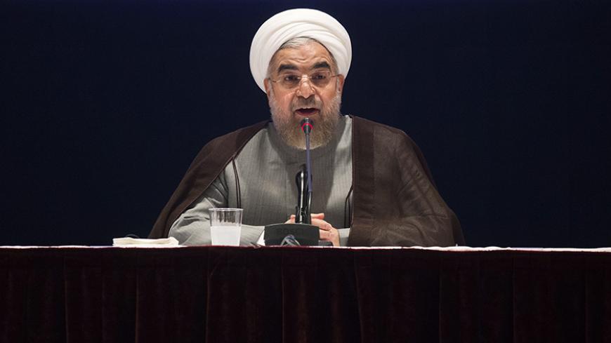 Iran's President Hassan Rouhani gives a news conference on the sidelines of the 69th United Nations General Assembly at United Nations Headquarters in New York September 26, 2014. Rouhani said on Friday "courageous decisions" must be made to clinch a long-term nuclear agreement and that any deal without the lifting of all sanctions against Tehran was "unacceptable".  REUTERS/Adrees Latif   (UNITED STATES - Tags: POLITICS) - RTR47VNA
