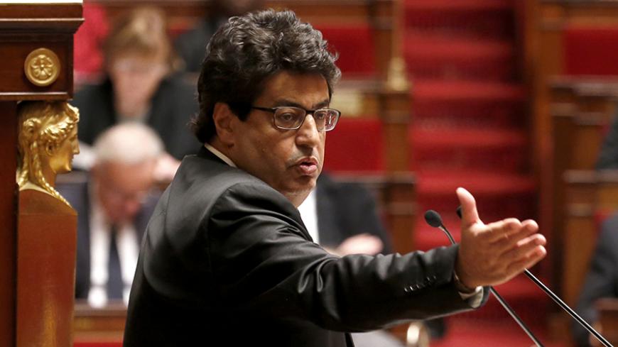 French Union of Democrats and Independents (UDI) deputy Meyer Habib delivers a speech during a debate on Palestine status at the National Assembly in Paris November 28, 2014. French lawmakers are set to hold symbolic parliamentary votes over the next month on whether the government should recognise Palestine as a state, a move likely to anger the Jewish state. France does not classify Palestine as a state, but says it could extend recognition if it believed doing so would help promote peace between the Pale