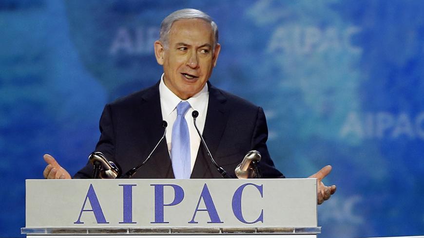 Israel's Prime Minister Benjamin Netanyahu gestures as he addresses the American Israel Public Affairs Committee (AIPAC) policy conference in Washington, March 2, 2015. Netanyahu said on Monday that the alliance between his country and the United States is "stronger than ever" and will continue to improve. REUTERS/Jonathan Ernst (UNITED STATES - Tags: POLITICS) - RTR4RS6O