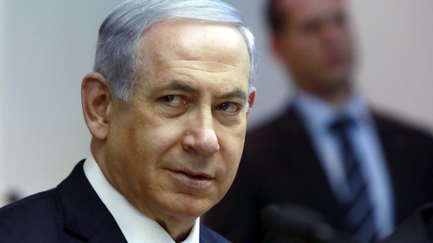 Israel's Prime Minister Benjamin Netanyahu attends the weekly cabinet meeting at his office in Jerusalem March 8, 2015. REUTERS/Gali Tibbon/Pool (JERUSALEM - Tags: POLITICS HEADSHOT) - RTR4SHJP