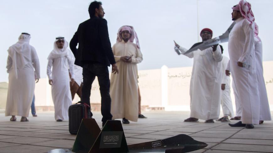 Saudi students prepare to fly a home-made replica of a jet fighter on April 8, 2015 in Tabuk. The plane was nicknamed "Decisive plane" as a sign of support to Saudi-led coalitions Operation Decisive Storm against the Huthi rebels in Yemen. AFP PHOTO / MOHAMMED ALBUHAISI


        (Photo credit should read MOHAMMED ALBUHAISI/AFP/Getty Images)
