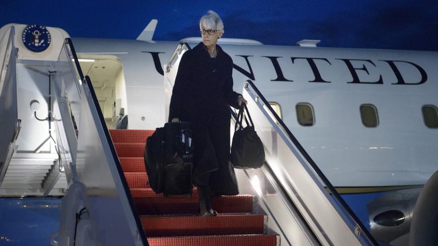 U.S. Under Secretary for Political Affairs Wendy Sherman arrives at Andrews Air Force Base in Maryland, April 3, 2015. REUTERS/Brendan Smialowski/Pool  - RTR4W06S