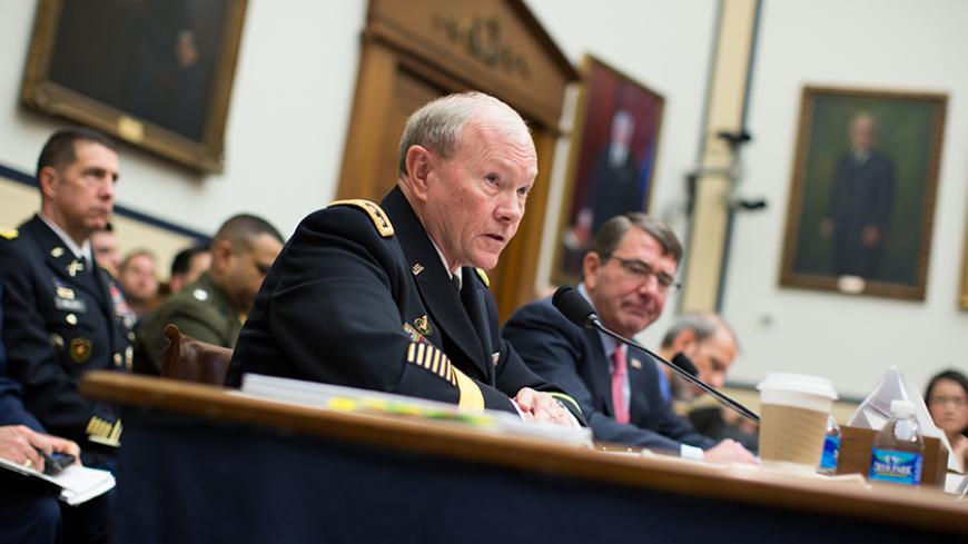 WASHINGTON, DC - MARCH 18:  Chairman of the Joint Chiefs of Staff Gen. Martin Dempsey testifies before the House Armed Services Committee at a hearing on "The President's Proposed Authorization for the Use of Military Force Against ISIL and the FY2016 National Defense Authorization Budget Request from the Department of Defense," on Capitol Hill in Washington, D.C. President Obama has requested authorization for U.S. military operations in Iraq and Syria against ISIS from Congress. (Photo by Allison Shelley/