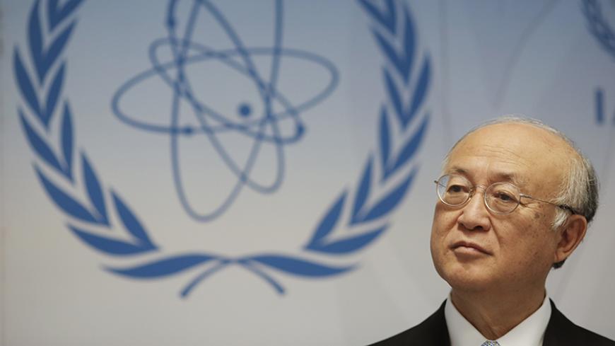 International Atomic Energy Agency (IAEA) Director General Yukiya Amano addresses a news conference after a board of governors meeting at the IAEA headquarters in Vienna, Austria, June 8, 2015. Any possible military dimensions of Iran's nuclear programme can be clarified if the details of a preliminary deal sealed in April between Tehran and six world powers are implemented, the head of the U.N. nuclear watchdog Amano said on Monday.    REUTERS/Leonhard Foeger    TPX IMAGES OF THE DAY - RTX1FN0B