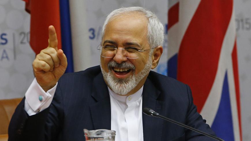 Iranian Foreign Minister Mohammad Javad Zarif reacts during a plenary session at the United Nations building in Vienna, Austria July 14, 2015. Iran and six major world powers reached a nuclear deal on Tuesday, capping more than a decade of on-off negotiations with an agreement that could potentially transform the Middle East, and which Israel called an "historic surrender".  REUTERS/Leonhard Foeger - RTX1K9Q9