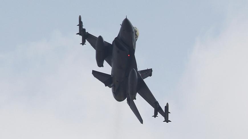 A Turkish F-16 fighter jet takes off from Incirlik airbase in the southern city of Adana, Turkey, July 27, 2015. Turkey attacked Kurdish insurgent camps in Iraq for a second night on Sunday, security sources said, in a campaign that could end its peace process with the Kurdistan Workers Party (PKK). REUTERS/Murad Sezer - RTX1LYUG