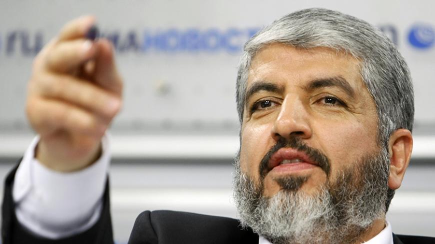 Hamas leader Khaled Meshaal attends a news conference, during his official visit to Russia, in Moscow February 8, 2010.  REUTERS/Denis Sinyakov  (RUSSIA - Tags: POLITICS) - RTR29Z2Y