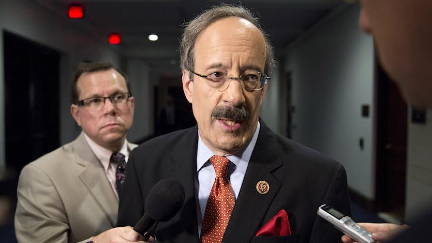 U.S. Representative Eliot Engel (D-NY) speaks to the media before attending a closed meeting for members of Congress on the situation in Syria at the U.S. Capitol in Washington September 1, 2013. REUTERS/Joshua Roberts    (UNITED STATES - Tags: POLITICS CONFLICT) - RTX133XB