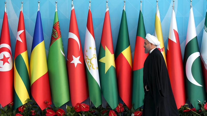 Iranian President Hassan Rouhani arrives the Organisation of Islamic Cooperation (OIC) Istanbul Summit in Istanbul, Turkey April 14, 2016. REUTERS/Arif Hudaverdi Yaman/Pool - RTX29X09