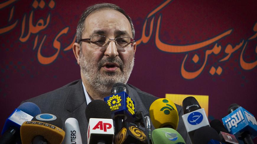 EDITORS' NOTE: Reuters and other foreign media are subject to Iranian restrictions on their ability to film or take pictures in Tehran

Spokesman for Iran's Joint Armed Forces Staff Masoud Jazayeri speaks during a news conference in Tehran January 30, 2012.  REUTERS/Raheb Homavandi (IRAN - Tags: POLITICS MILITARY) - RTR2X2SS