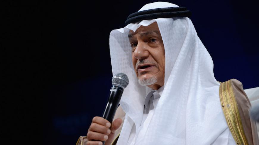 NEW YORK, NY - OCTOBER 02:  Founder and trustee of the King Faisal Foundation as well as the Chairman of the King Faisal Centre for Research and Islamic Studies HRH Prince Turki Al-Faisal speaks on stage during the 2015 Concordia Summit at Grand Hyatt New York on October 2, 2015 in New York City.  (Photo by Leigh Vogel/Getty Images for Concordia Summit)