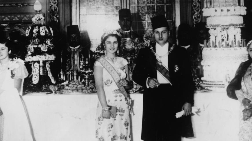 King Farouk and Queen Farida of Egypt at an event, circa 1940. (Photo by Keystone/Hulton Archive/Getty Images)