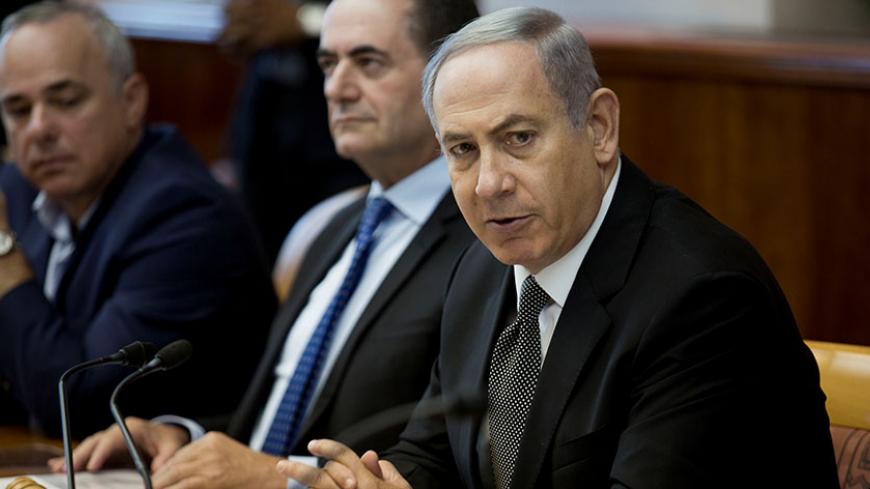 Israeli Prime Minister Benjamin Netanyahu attends the weekly cabinet meeting at his office in Jerusalem, 17 July 2016. REUTERS/Abir Sultan/Pool - RTSICNN